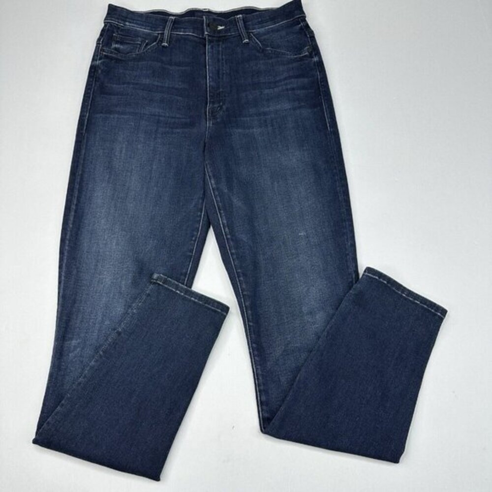 Mother The‎ Swooner Ankle Jeans Squeeze Play Dark Wash High Rise Skinny 28 Women